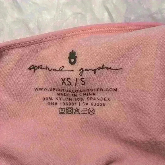 SPIRITUAL GANGSTER NWT Luna One Shoulder Seamless Tank Peony/Pink Women Size XS - Picture 8 of 15
